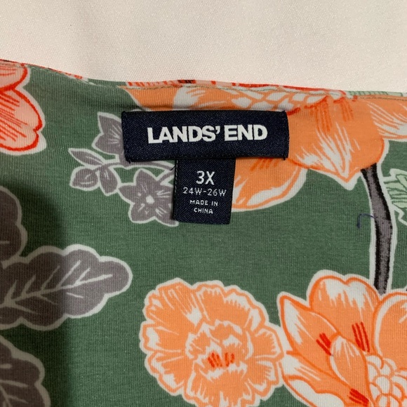 L L Bean 3X Women’s Dress Sleeveless floral cotton/viscose - Picture 6 of 7